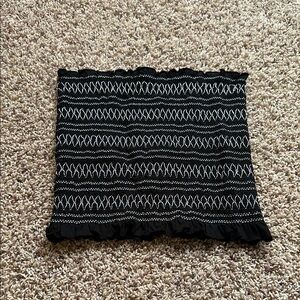 American Eagle Outfitters Black and White Tube Top